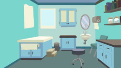 Size: 8000x4500 | Tagged: safe, artist:gmaplay, derpibooru import, better together, equestria girls, forgotten friendship, g4, background, cabinet, chair, drawer, equestria girls specials, mirror, no pony, nurse's office, shelf, sink