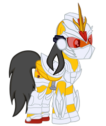 Size: 1900x2246 | Tagged: safe, artist:gmaplay, derpibooru import, oc, oc:saint rider, pegasus, pony, armor, gundam, saint seiya, simple background, solo, transparent background