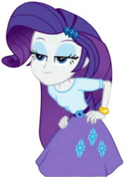 Size: 1778x2520 | Tagged: safe, derpibooru import, edit, edited screencap, editor:homersimpson1983, screencap, rarity, human, equestria girls, g4, female, hand on hip, not a vector, smiling, solo