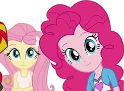 Size: 3448x2520 | Tagged: safe, derpibooru import, edit, edited screencap, editor:homersimpson1983, screencap, fluttershy, pinkie pie, sunset shimmer, equestria girls, g4, background removed, female, not a vector, trio, trio female