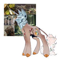 Size: 2200x2200 | Tagged: safe, artist:fhroggy, derpibooru import, oc, oc only, pony, undead, adoptable, helmet, solo