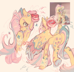 Size: 910x878 | Tagged: safe, artist:rofich, derpibooru import, fluttershy, pegasus, pony, butt, female, mare, plot, solo