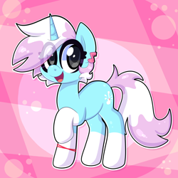 Size: 2000x2000 | Tagged: safe, artist:saveraedae, derpibooru import, oc, oc only, oc:clef, pony, unicorn, coat markings, commission, ear piercing, feminine stallion, horn, male, piercing, socks (coat marking), solo, unicorn oc