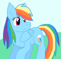 Size: 745x716 | Tagged: safe, artist:cmara, derpibooru import, rainbow dash, pegasus, female, solo