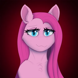 Size: 2500x2500 | Tagged: safe, artist:y_a_h_z, derpibooru import, pinkie pie, earth pony, pony, gradient background, pinkamena diane pie, solo