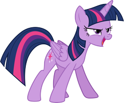 Size: 3627x3000 | Tagged: safe, artist:cloudy glow, derpibooru import, twilight sparkle, twilight sparkle (alicorn), alicorn, pony, g4, female, mare, open mouth, open smile, simple background, smiling, solo, transparent background, vector