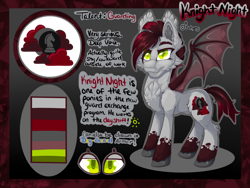 Size: 900x675 | Tagged: safe, artist:mychelle, derpibooru import, oc, oc:knight night, bat pony, pony, male, reference sheet, solo, stallion