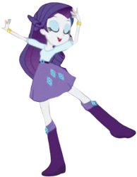 Size: 1952x2520 | Tagged: safe, derpibooru import, edit, edited screencap, editor:homersimpson1983, editor:mrtoonlover83, screencap, rarity, equestria girls, g4, belt, boots, clothes, dancing, female, high heel boots, not a vector, shirt, shoes, skirt, solo