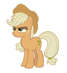 Size: 990x1080 | Tagged: safe, derpibooru import, edit, edited screencap, screencap, mean applejack, earth pony, pony, g4, season 8, the mean 6, clone, cowboy hat, female, frown, hat, mare, png, serious, serious face, simple background, solo, transparent background, vector, vector edit