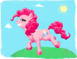 Size: 900x689 | Tagged: safe, artist:dawnsknight, derpibooru import, pinkie pie, earth pony, pony, 2012, artifact, female, mare, solo