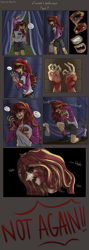 Size: 2041x5743 | Tagged: safe, artist:daazzlin, derpibooru import, sunset satan, sunset shimmer, comic:sunset's jealousy, equestria girls, g4, crying, female, jealous, solo, transformation