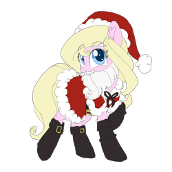 Size: 1500x1500 | Tagged: safe, artist:fannytastical, derpibooru import, oc, oc only, oc:chuckles, christmas, hat, holiday, santa hat, simple background, transparent background