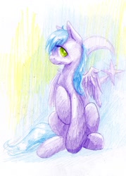 Size: 860x1200 | Tagged: safe, artist:wolfiedrawie, derpibooru import, oc, oc only, pegasus, pony, abstract background, sitting, solo