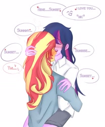 Size: 1869x2243 | Tagged: safe, artist:eddin_sciset, derpibooru import, sci-twi, sunset shimmer, twilight sparkle, equestria girls, g4, blushing, drunk, duo, female, lesbian, sci-twishimmer, shipping, sunsetsparkle