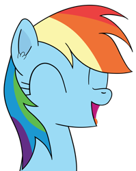 Size: 2425x3046 | Tagged: safe, artist:frownfactory, derpibooru import, rainbow dash, pegasus, pony, g4, bust, eyes closed, happy, open mouth, simple background, solo, transparent background