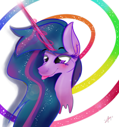 Size: 1500x1600 | Tagged: safe, artist:tractaresolidum, derpibooru import, twilight sparkle, alicorn, pony, g4, 2015, glowing, glowing horn, horn, old art, older, older twilight, silly, silly pony, simple background, solo, tongue, tongue out, transparent background