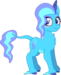 Size: 945x1171 | Tagged: safe, artist:prixy05, derpibooru import, trixie, classical unicorn, pony, unicorn, series:magic forest, cloven hooves, female, horn, leonine tail, mare, simple background, solo, transparent background, unshorn fetlocks, vector