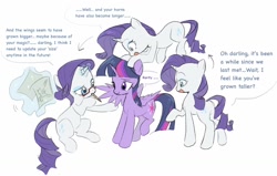 Size: 1448x919 | Tagged: safe, artist:wooodd_, derpibooru import, rarity, twilight sparkle, twilight sparkle (alicorn), alicorn, pony, unicorn, g4, cute, duo, duo female, female, horn, i can't believe it's not chub-wub, lesbian, paper, pencil, rarilight, shipping, simple background, text, white background