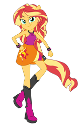 Size: 2400x3769 | Tagged: safe, artist:gmaplay, derpibooru import, sunset shimmer, human, equestria girls, g4, rainbow rocks, ears, ponied up, pony ears, rainbow rocks 10th anniversary, simple background, solo, transparent background