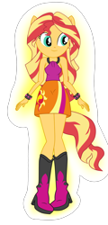 Size: 1900x3970 | Tagged: safe, artist:gmaplay, derpibooru import, sunset shimmer, pony, equestria girls, g4, rainbow rocks, bare shoulders, clothes, cute, ears, outline, ponied up, ponified, pony ears, post-transformation, rainbow rocks 10th anniversary, shimmerbetes, simple background, skirt, sleeveless, solo, species swap, sunset shimmer's skirt, transformation, transparent background, white outline