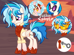 Size: 1280x956 | Tagged: safe, artist:vi45, derpibooru import, cozy glow, dj pon-3, vinyl scratch, oc, alicorn, pony, alicornified, cozycorn, female, fusion, fusion:cozy glow, fusion:vinyl scratch, giant demon alicorn cozy glow, mare, race swap