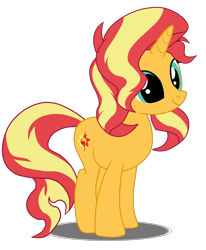 Size: 1730x2104 | Tagged: safe, artist:gmaplay, derpibooru import, sunset shimmer, pony, unicorn, cute, horn, shimmerbetes, simple background, solo, transparent background