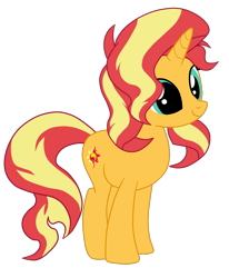 Size: 1730x2104 | Tagged: safe, artist:gmaplay, derpibooru import, sunset shimmer, pony, unicorn, cute, horn, shimmerbetes, simple background, solo, transparent background