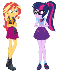 Size: 4055x5087 | Tagged: safe, artist:gmaplay, derpibooru import, sci-twi, sunset shimmer, twilight sparkle, better together, equestria girls, g4, holidays unwrapped, equestria girls specials, holiday, o come all ye squashful, solo, sunset shimmer day