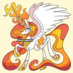 Size: 1000x1000 | Tagged: safe, artist:draconicatt, derpibooru import, princess celestia, alicorn, pony, solo