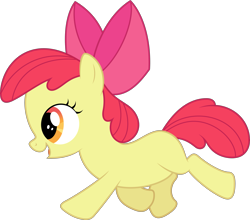 Size: 3409x3000 | Tagged: safe, artist:dashiesparkle, derpibooru import, apple bloom, pony, adorabloom, blank flank, cute, simple background, solo, transparent background, vector