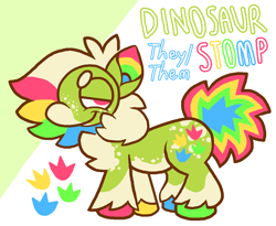 Size: 1132x928 | Tagged: safe, artist:cal_alidocious, derpibooru import, oc, oc only, oc:dinosaur stomp, earth pony, pony, reference sheet, solo