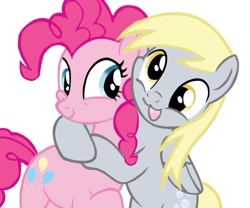 Size: 736x612 | Tagged: safe, derpibooru import, derpy hooves, pinkie pie, earth pony, pegasus, g4, duo, happy, hug, vector