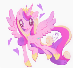 Size: 2245x2079 | Tagged: safe, artist:tinkerdolly, derpibooru import, princess cadance, alicorn, pony, g4, female, simple background, solo, white background