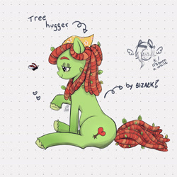 Size: 1752x1752 | Tagged: safe, artist:sizack, derpibooru import, tree hugger, insect, ladybug, pony, doodle, female, heart, signature, simple background, solo, text