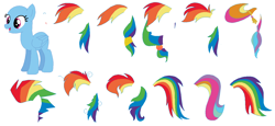 Size: 1330x612 | Tagged: safe, artist:selenaede, derpibooru import, rainbow dash, base, simple background, solo, white background