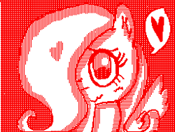 Size: 256x192 | Tagged: safe, artist:saturn, derpibooru import, fluttershy, pegasus, pony, cute, digital art, female, flipnote studio, limited palette, mare, pixel art, red background, simple background, solo