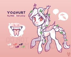 Size: 1000x800 | Tagged: safe, artist:maroonmads, derpibooru import, oc, oc only, bat pony, pony, albino, commission, reference sheet, solo, ych result