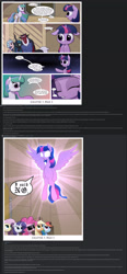 Size: 1907x4126 | Tagged: safe, artist:deusexequus, derpibooru import, edit, applejack, cozy glow, fluttershy, lord tirek, pinkie pie, princess celestia, queen chrysalis, rainbow dash, rarity, twilight sparkle, alicorn, changeling, changeling queen, earth pony, minotaur, pegasus, pony, unicorn, comic:fix, 4chan, analysis, bad end, broken aesop, cozy glow drama, drama, fan theory, genius, horn, mane six, op has a point, rant, ruined forever, season 9 drama