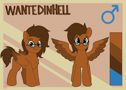 Size: 3536x2529 | Tagged: safe, artist:joaothejohn, derpibooru import, oc, oc:wantedinhell, pegasus, pony, commission, cute, front view, glasses, looking at you, male, pegasus oc, reference sheet, simple background, spread wings, text, wings