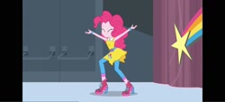 Size: 1600x720 | Tagged: safe, derpibooru import, screencap, pinkie pie, dance magic, equestria girls, g4, equestria girls specials, female, indoors, pillarboxing, solo