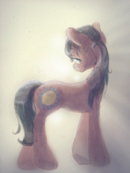 Size: 1481x1965 | Tagged: safe, artist:wolfiedrawie, derpibooru import, oc, oc only, oc:moonflower, earth pony, pony, female, looking at you, looking back, looking back at you, mare, solo