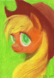 Size: 1433x2048 | Tagged: safe, artist:wolfiedrawie, derpibooru import, applejack, earth pony, pony, g4, female, mare, solo