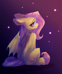 Size: 3748x4480 | Tagged: safe, artist:blue ink, artist:jsunlight, derpibooru import, fluttershy, bat pony, pony, collaboration, g4, bat ponified, flutterbat, race swap, solo