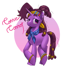 Size: 1976x1911 | Tagged: safe, artist:v-nico, derpibooru import, oc, oc only, oc:connie connor, pony, unicorn, horn, solo, unicorn oc