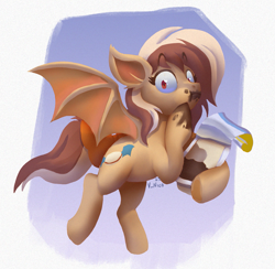 Size: 1269x1240 | Tagged: safe, artist:v-nico, derpibooru import, oc, oc only, bat pony, pony, bat pony oc, eating, solo