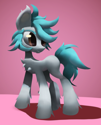 Size: 2089x2578 | Tagged: safe, artist:v-nico, derpibooru import, oc, oc only, oc:hypirion, earth pony, pony, big eyes, chest fluff, ear tufts, earth pony oc, gradient background, head turn, leg fluff, not 3d, shading, solo, standing