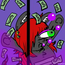 Size: 1024x1024 | Tagged: safe, artist:anykoe, derpibooru import, oc, oc:anguis flake, lamia, original species, cartoon physics, chest fluff, crazy face, doodle, ear fluff, ear piercing, earring, ears, faic, female, happy, jewelry, meme, money, nightmare anguis, party, piercing, poison, pole dancing, signature, simple background, smoke, solo, strip club, stripper pole