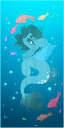 Size: 1000x2000 | Tagged: safe, artist:mifes, derpibooru import, oc, oc only, seapony (g4), passepartout, solo