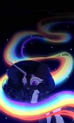 Size: 1200x2000 | Tagged: safe, artist:mifes, derpibooru import, oc, oc only, pony, unicorn, horn, rainbow, solo, unicorn oc