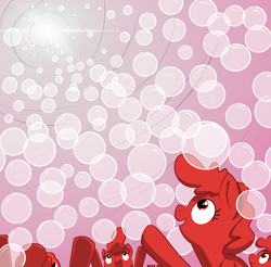 Size: 1512x1488 | Tagged: safe, artist:anonymous, derpibooru import, oc, oc only, oc:b positive, original species, pony, g4, biochemistry, blood, blood cell, bubble, chemistry, crowd, female, group, happy, il était une fois la vie, mare, micro, once upon a time life, oxygen, ponified, red blood cell, sextet, sextet female, species swap